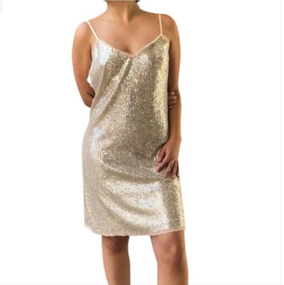 NWT Tracy Reese Gold Sequin Dress
